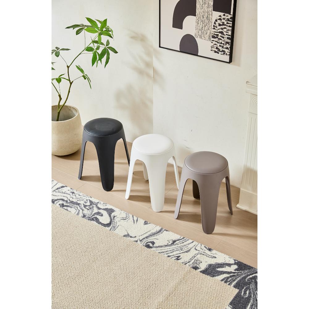 BUTACO CON COJIN ELSE, COLOR GRIS OSCURO, DISEÑO MODERNO INCLUYE COJÍN