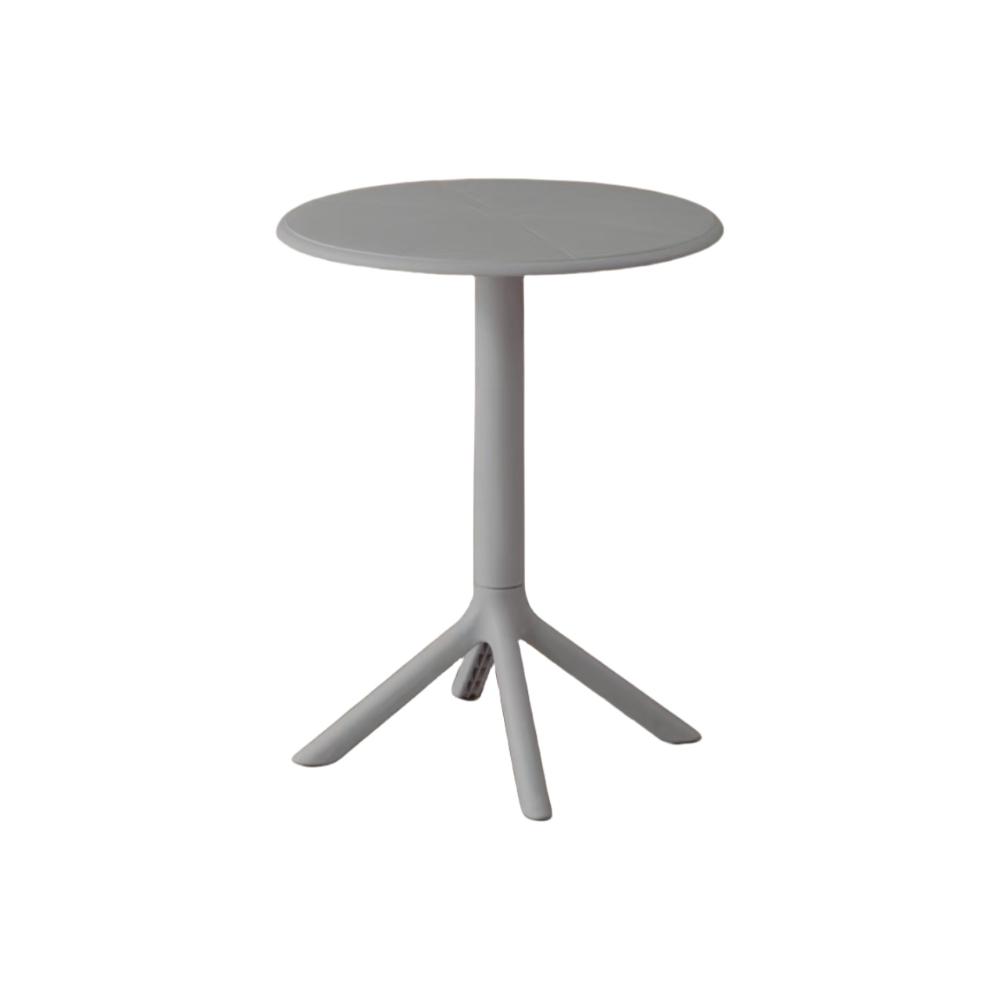 MESA REDONDA 60CM, COLOR GRIS OSCURO, DISEÑO MINIMALISTA