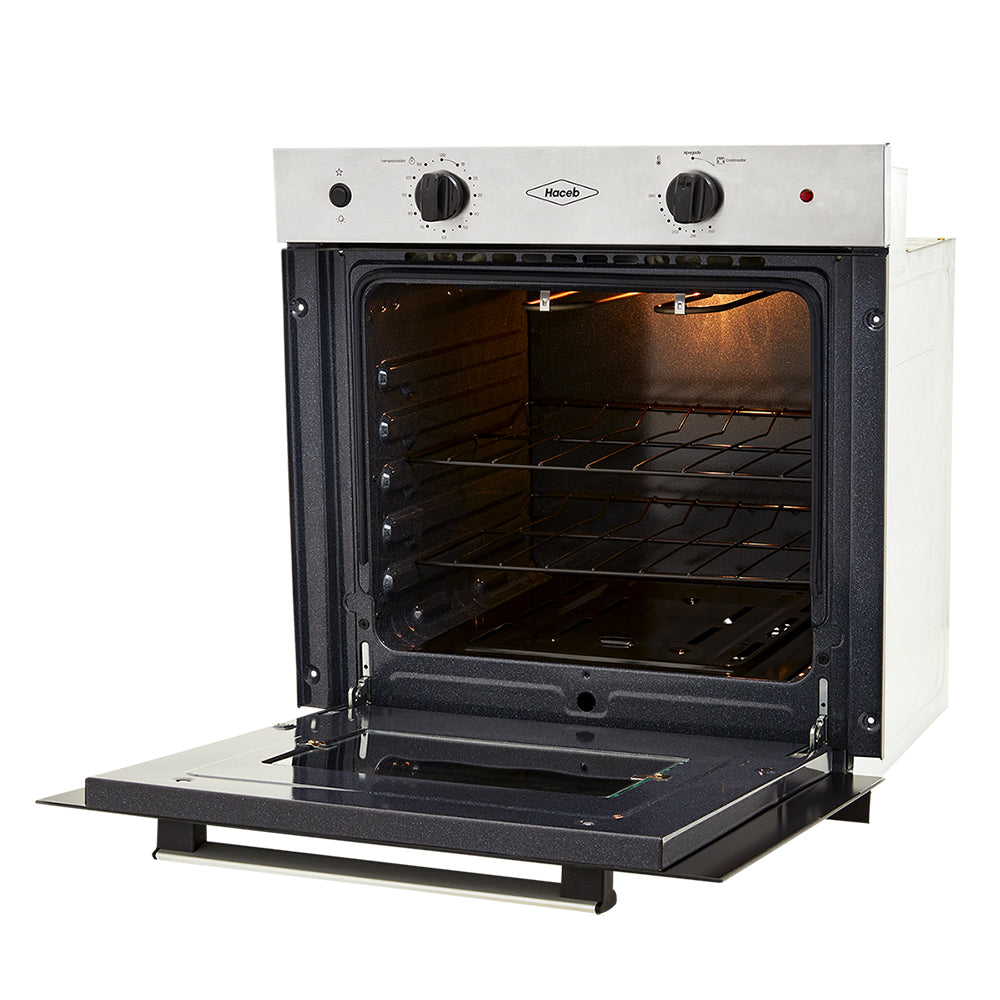 Horno Mixto 60 cm PA inox Negro Gas Natural 120V Haceb