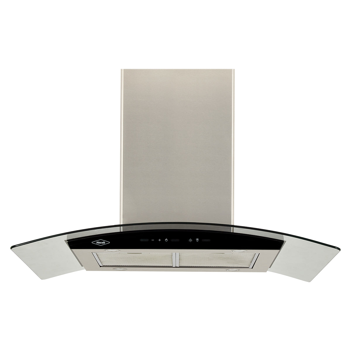 Campana Isla Vidrio Inox-negro 90 Cm 3 Velocidades