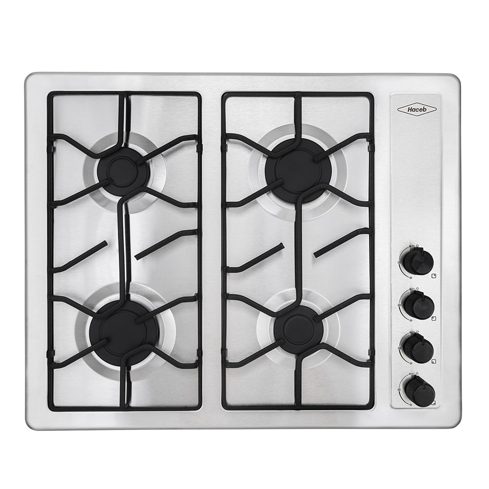 Estufa de empotrar inox 66X54 cm platina a gas natural Haceb