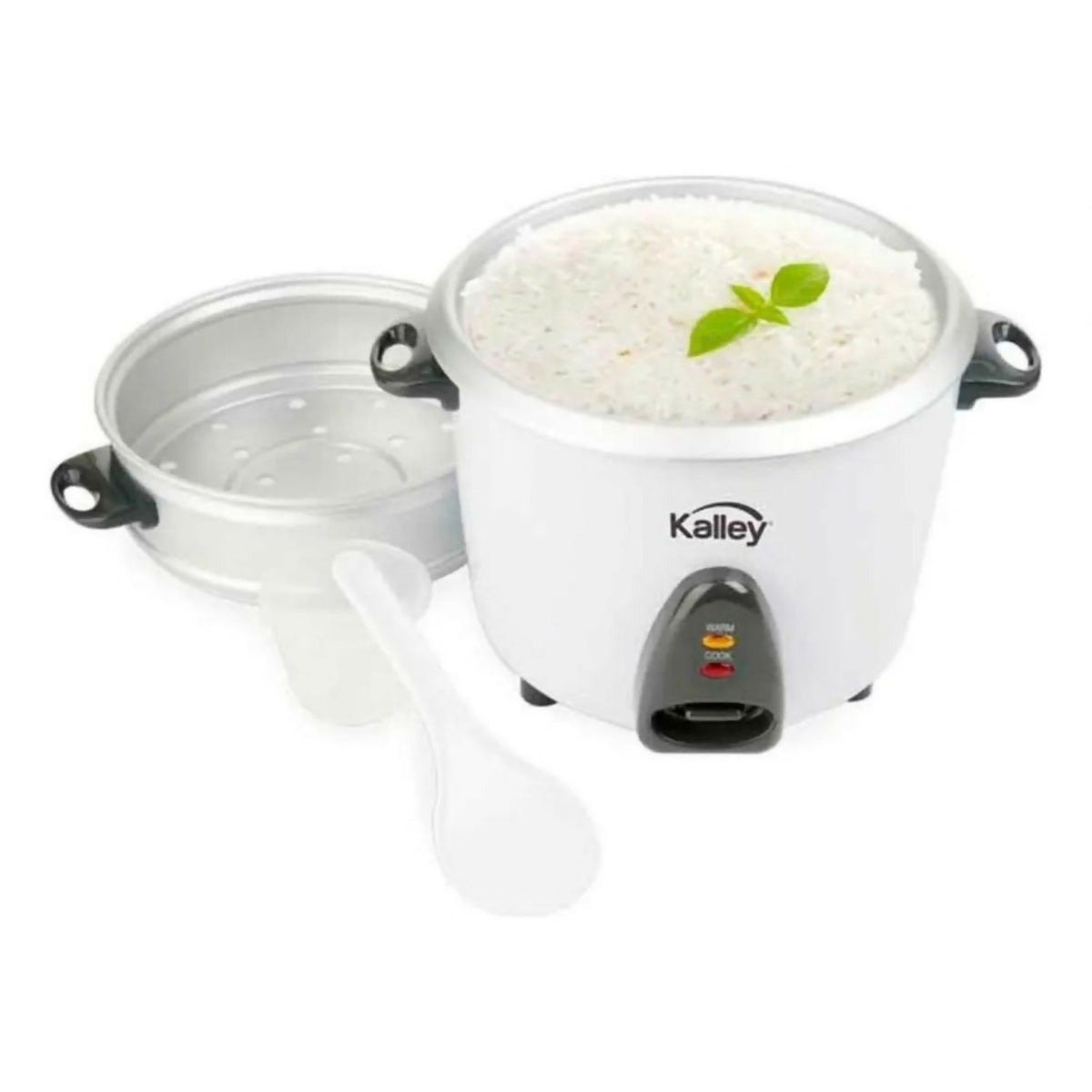 OLLA ARROCERA KALLEY K-RCW18 10 TAZAS CON VAPORERA POTENCIA 700A BLANCA