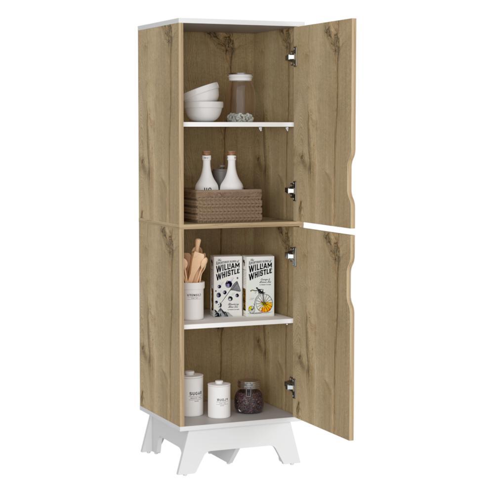 ALACENA AQUA, CAFÉ CLARO Y BLANCO, CON DOS PUERTAS ABATIBLES