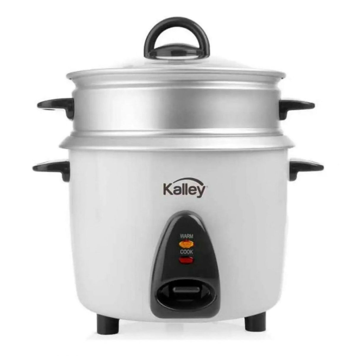 OLLA ARROCERA KALLEY K-RCW18 10 TAZAS CON VAPORERA POTENCIA 700A BLANCA