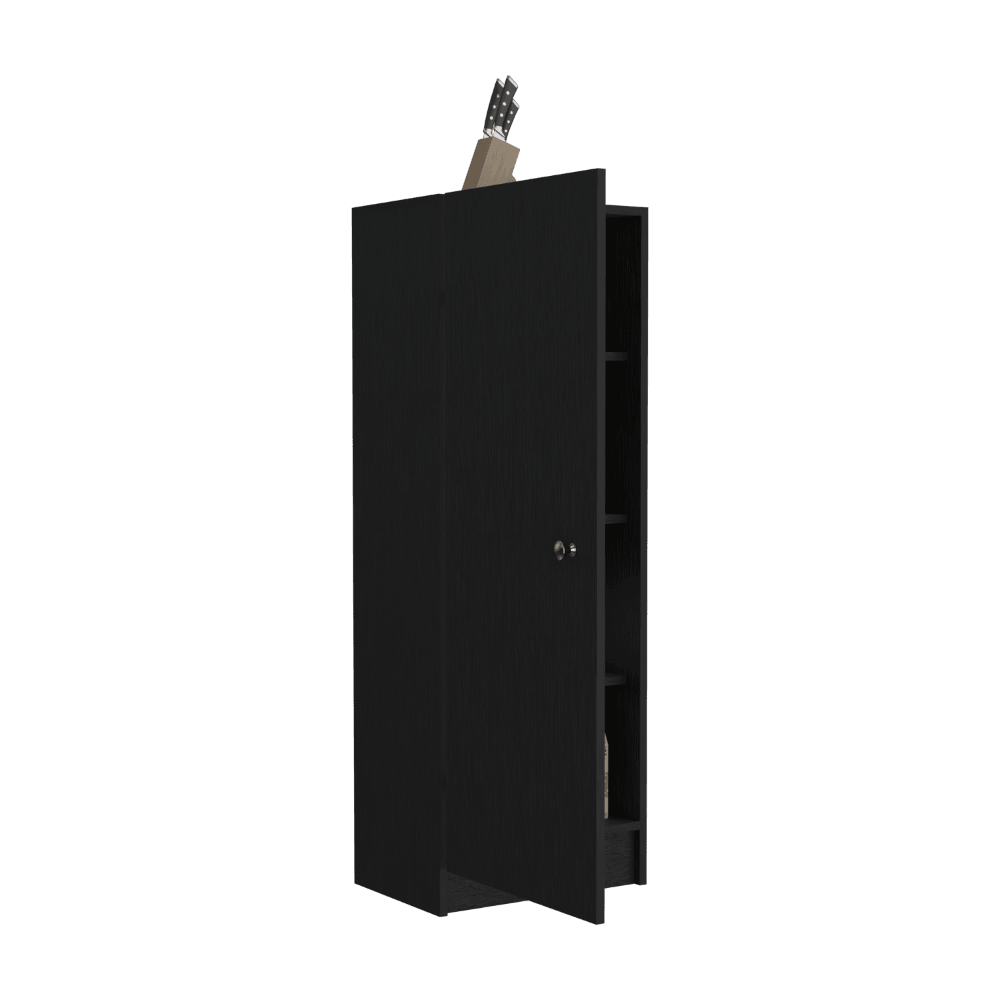 ALACENA NADIR, WENGUE, CON UNA PUERTA Y AMPLIO ESPACIO DE ALMACENAMIENTO