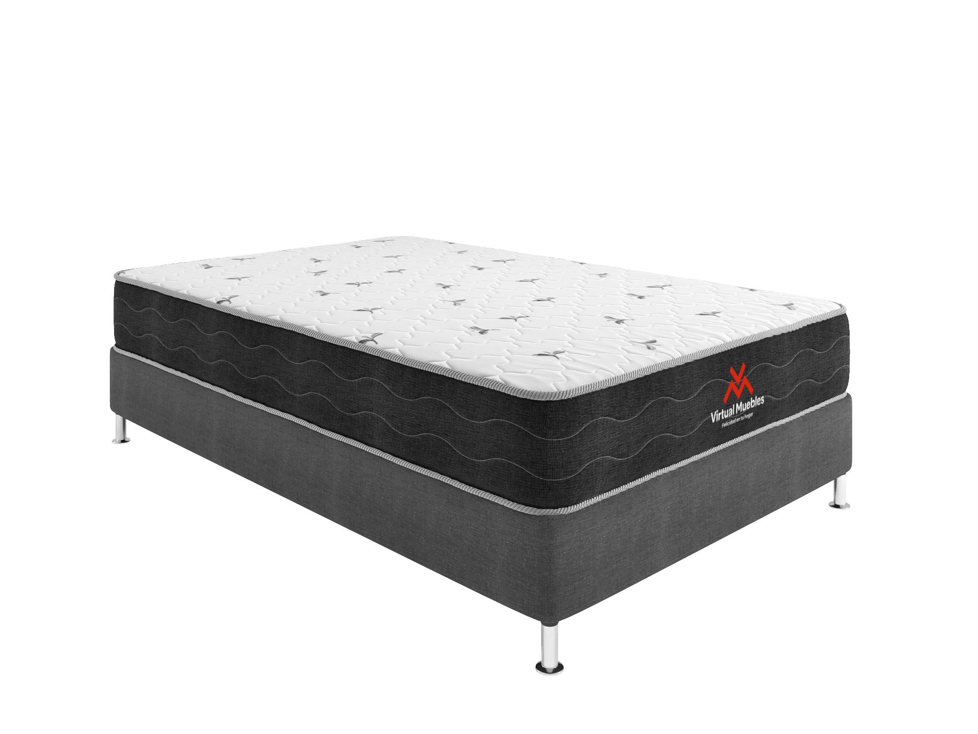 COMBO OMEGA DE CAMA Y COLCHON SEMIDOBLE PARA HABITACIÓN CON PROTECTOR