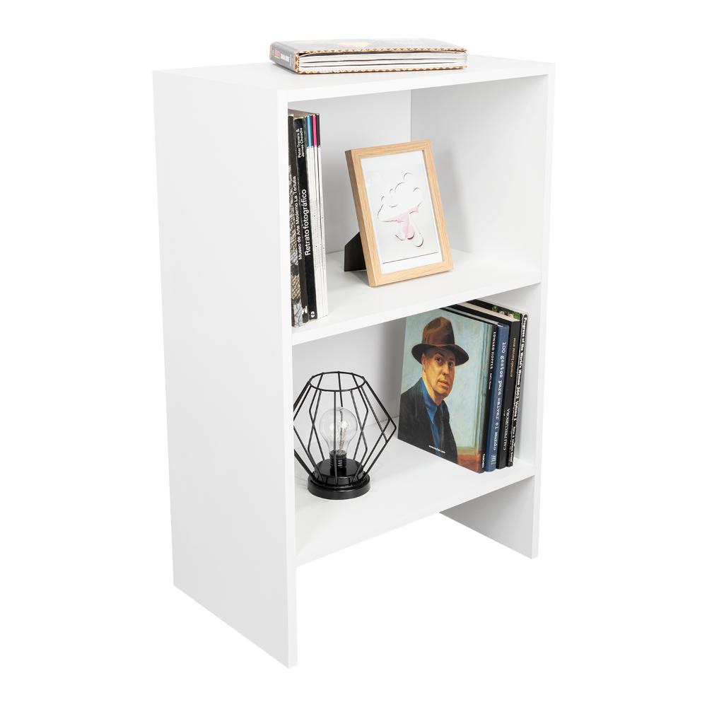 BIBLIOTECA ELOY, BLANCO DUQUEZA, CON ENTREPAÑOS PARA UBICAR OBJETOS DECORATIVOS