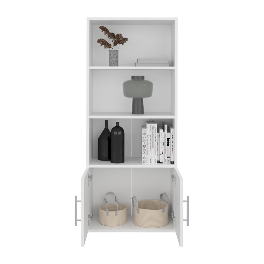 BIBLIOTECA ECO JOY, BLANCO, CON DOS PUERTAS ABATIBLES