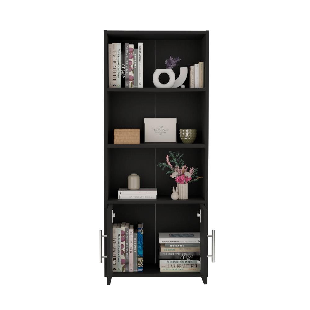 BIBLIOTECA ECO JOY, WENGUE, CON DOS PUERTAS ABATIBLES