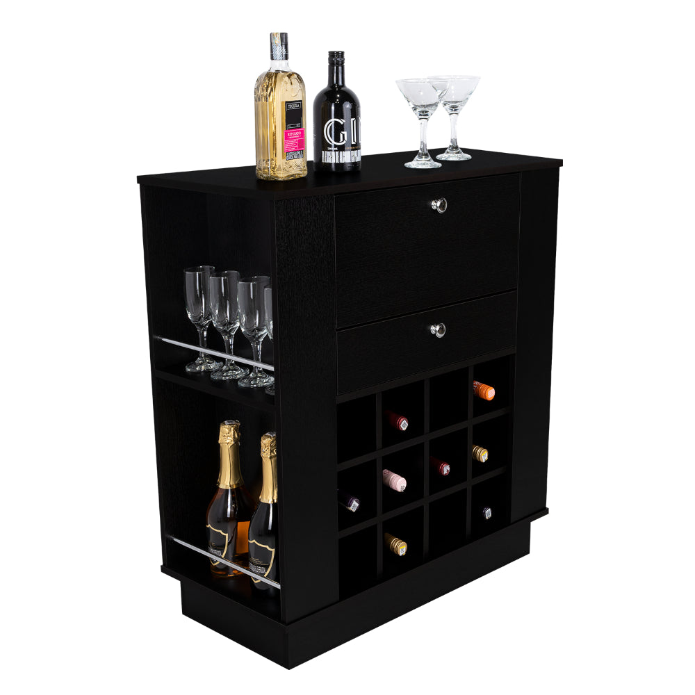BAR INDIA, WENGUE, CON ESPACIO PARA ORGANIZAR BOTELLAS DE VINO
