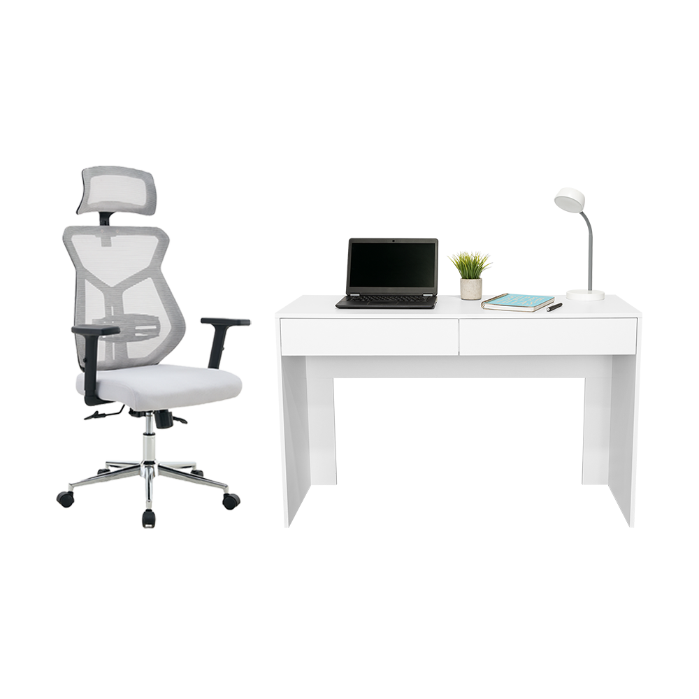 Combo para Oficina Esencial, Incluye Escritorio y Silla de Escritorio