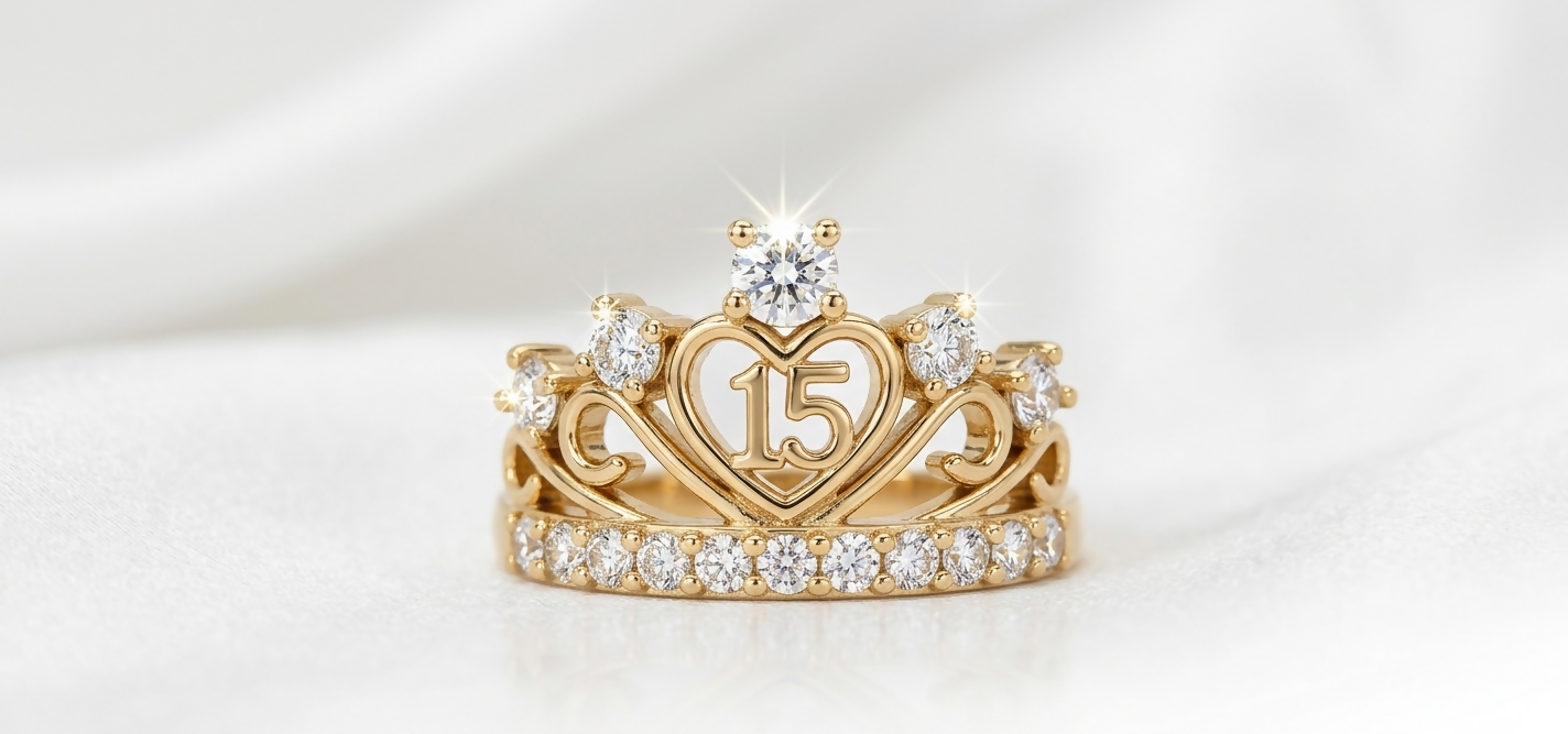ANILLO CORAZON 15 AÑOS GRANDE