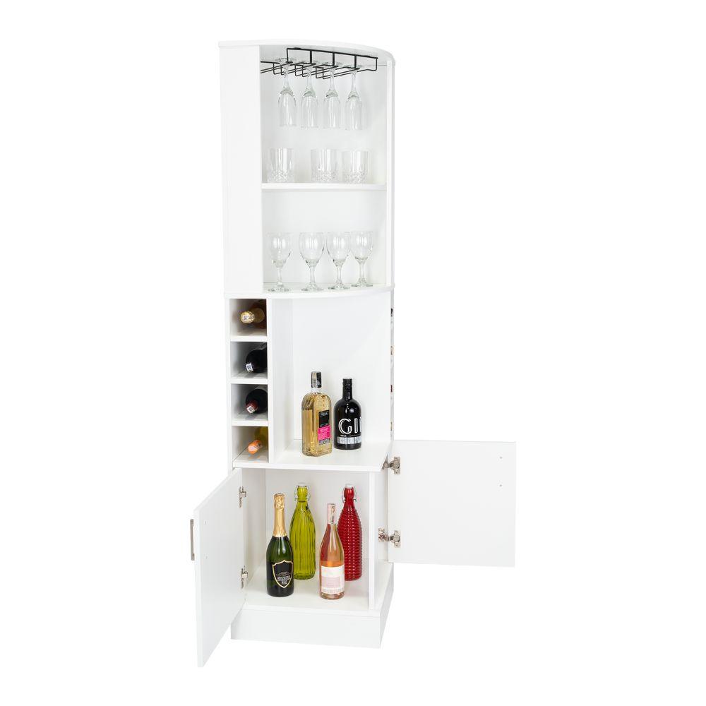 BAR ESQUINERO CELESTE, BLANCO NEVADO, CON DOS PUERTAS Y ESPACIO PORTA COPAS ZF