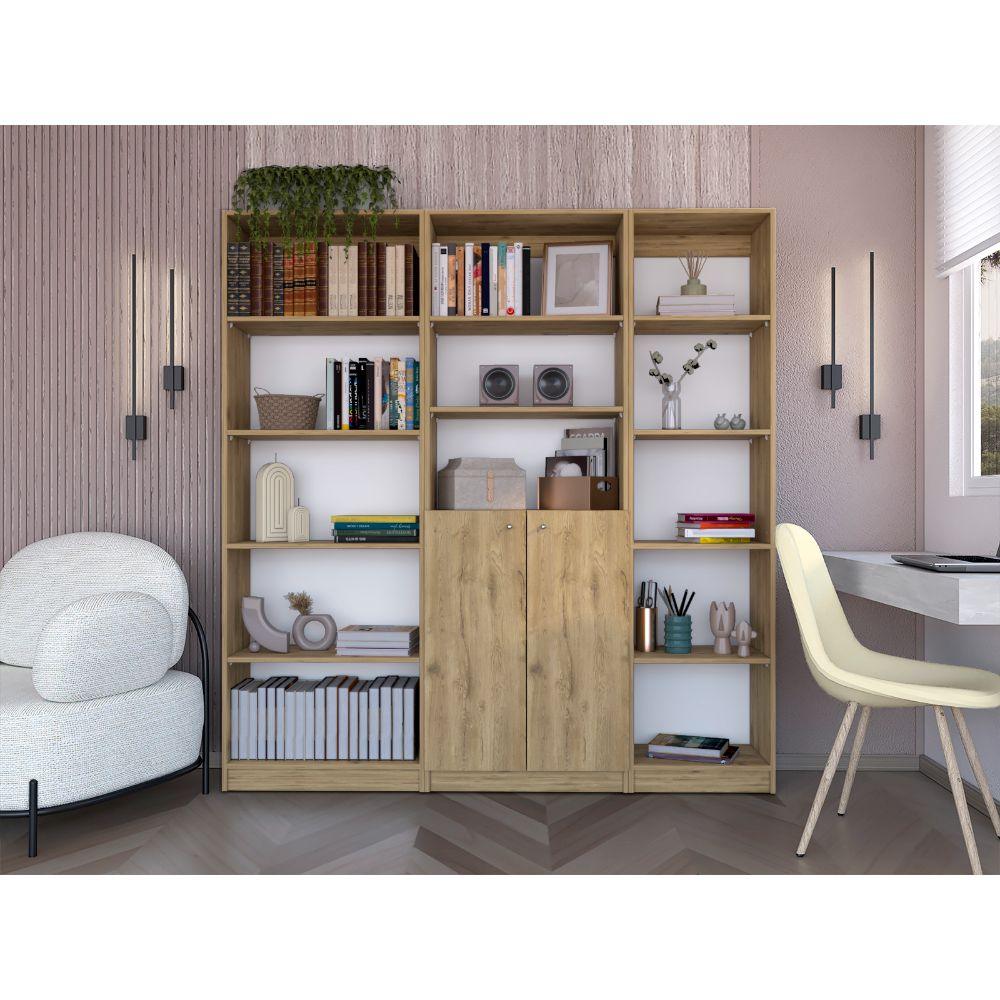 COMBO DE BIBLIOTECAS HOME ECO, MACADAMIA INCLUYE TRES BIBLIOTECAS