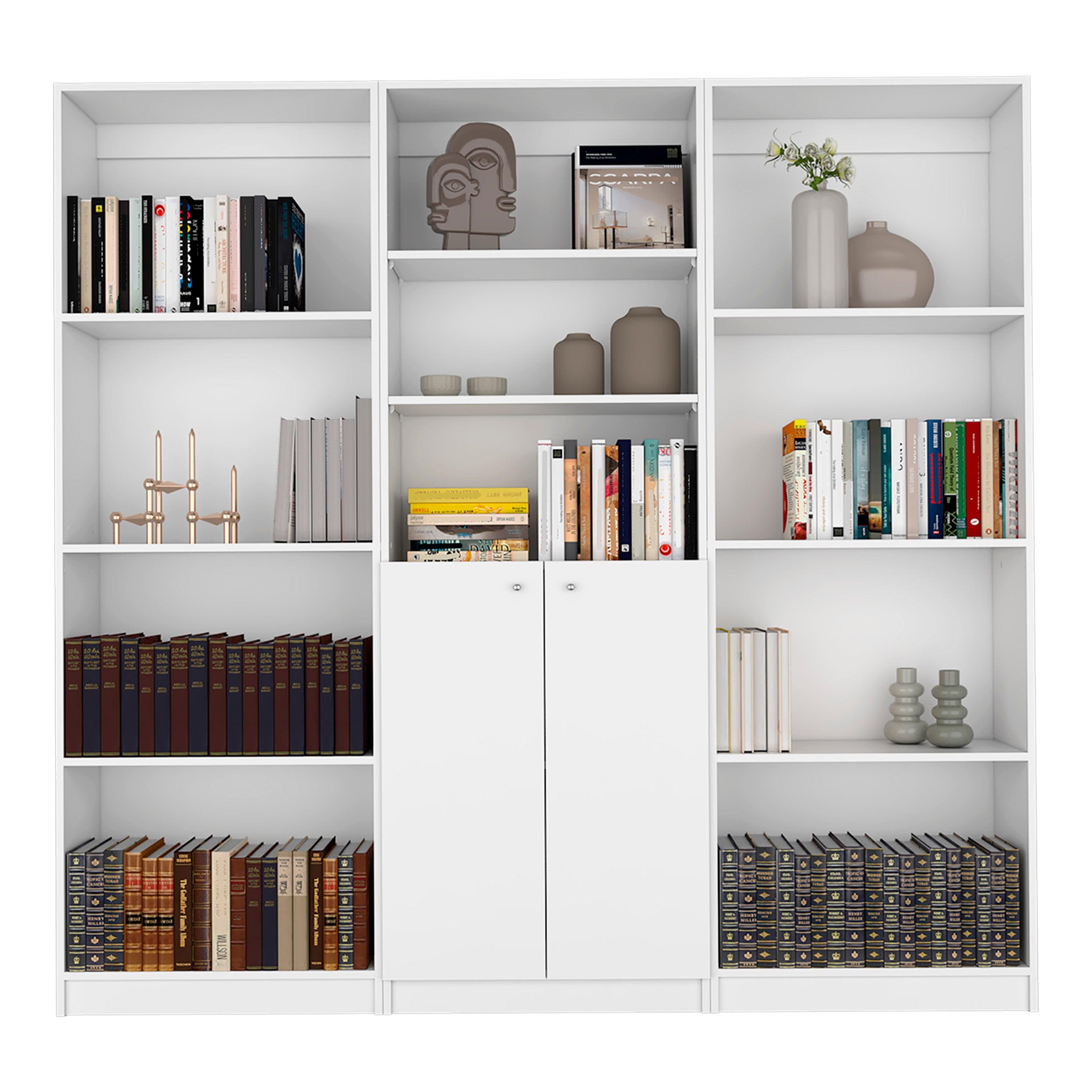 COMBO DE BIBLIOTECAS HOME, BLANCO INCLUYE TRES BIBLIOTECAS