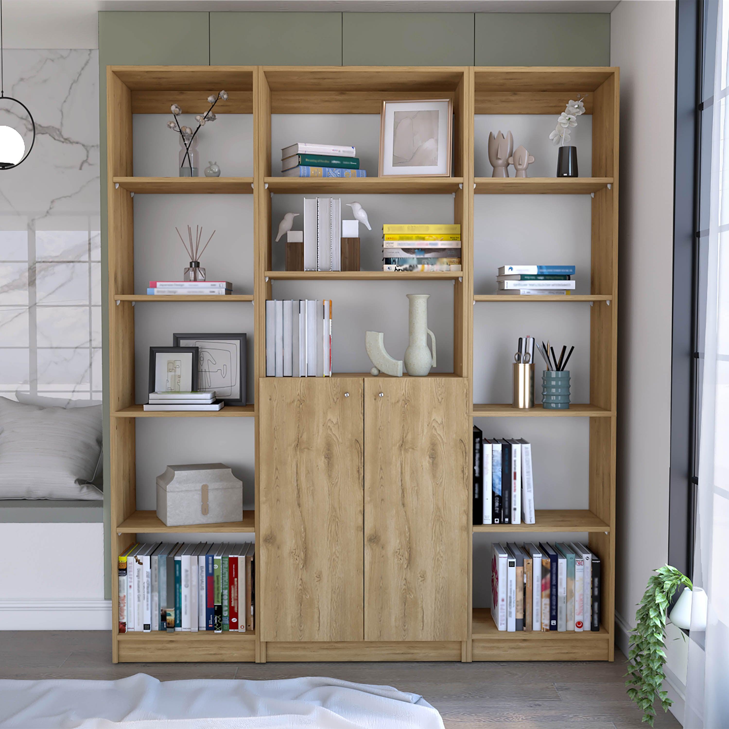 COMBO DE BIBLIOTECAS HOME, MACADAMIA INCLUYE TRES BIBLIOTECAS