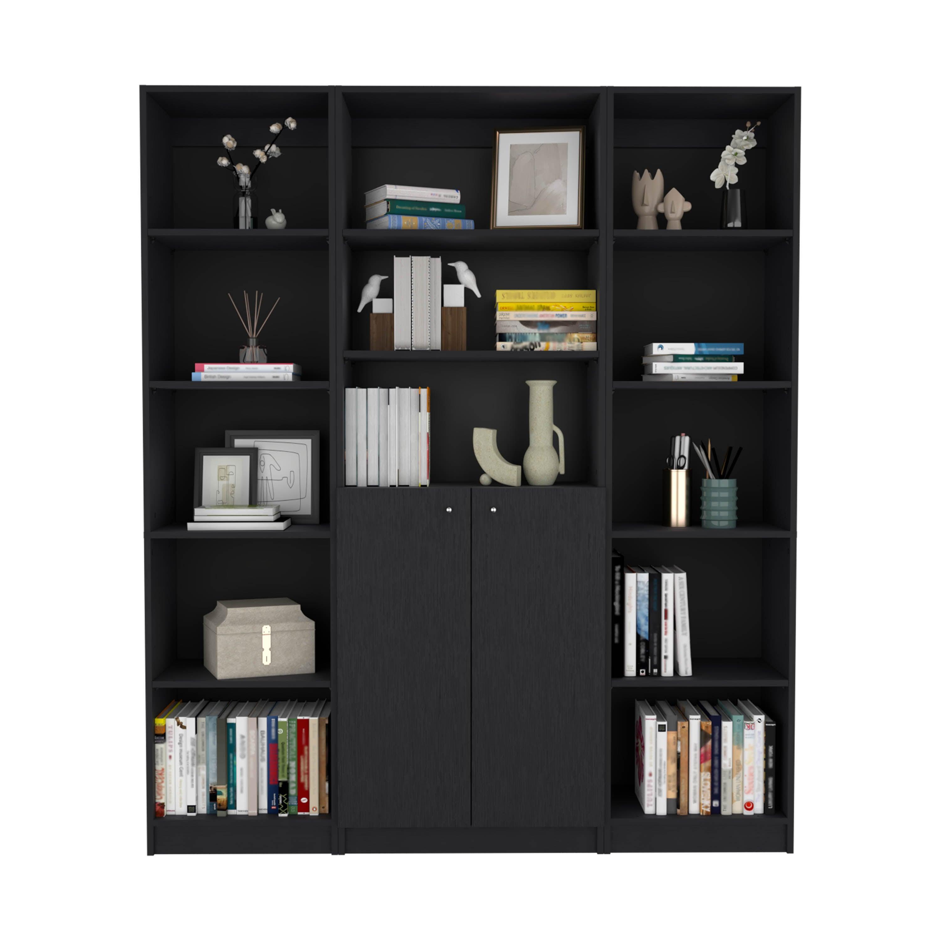 COMBO DE BIBLIOTECAS HOME, WENGUE INCLUYE TRES BIBLIOTECAS