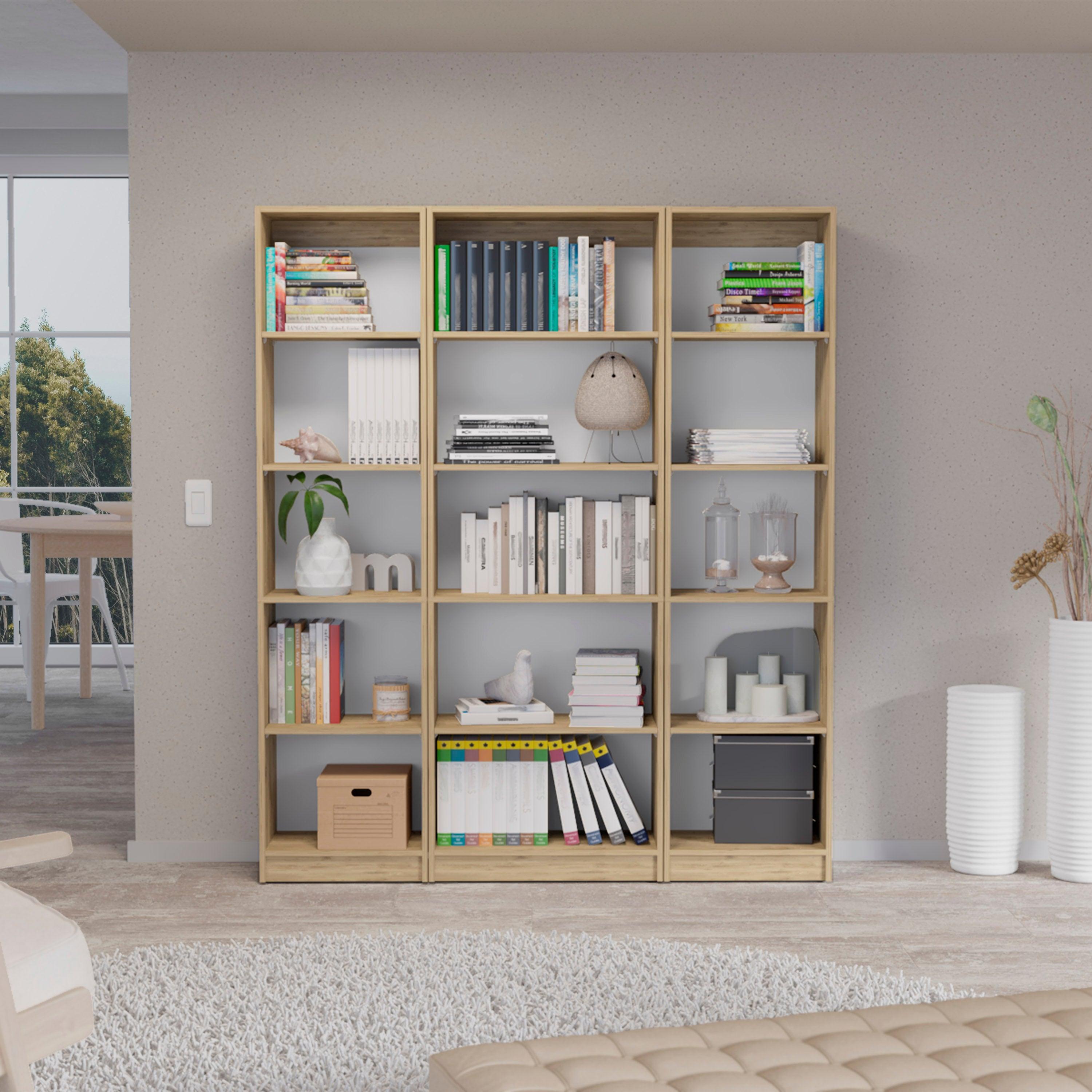 COMBO DE BIBLIOTECAS HOME, MACADAMIA INCLUYE TRES BIBLIOTECAS