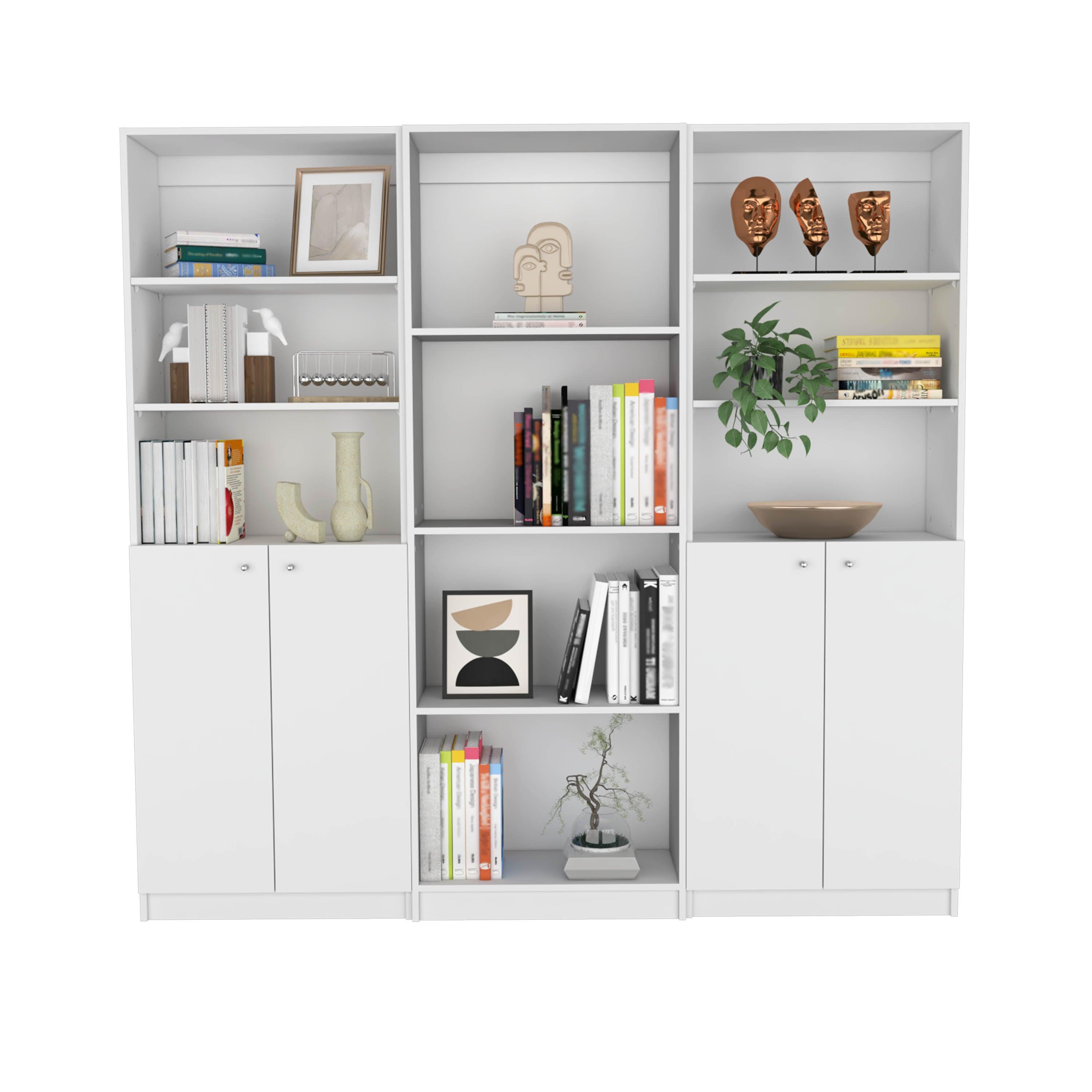 COMBO DE BIBLIOTECAS HOME, BLANCO INCLUYE TRES BIBLIOTECAS