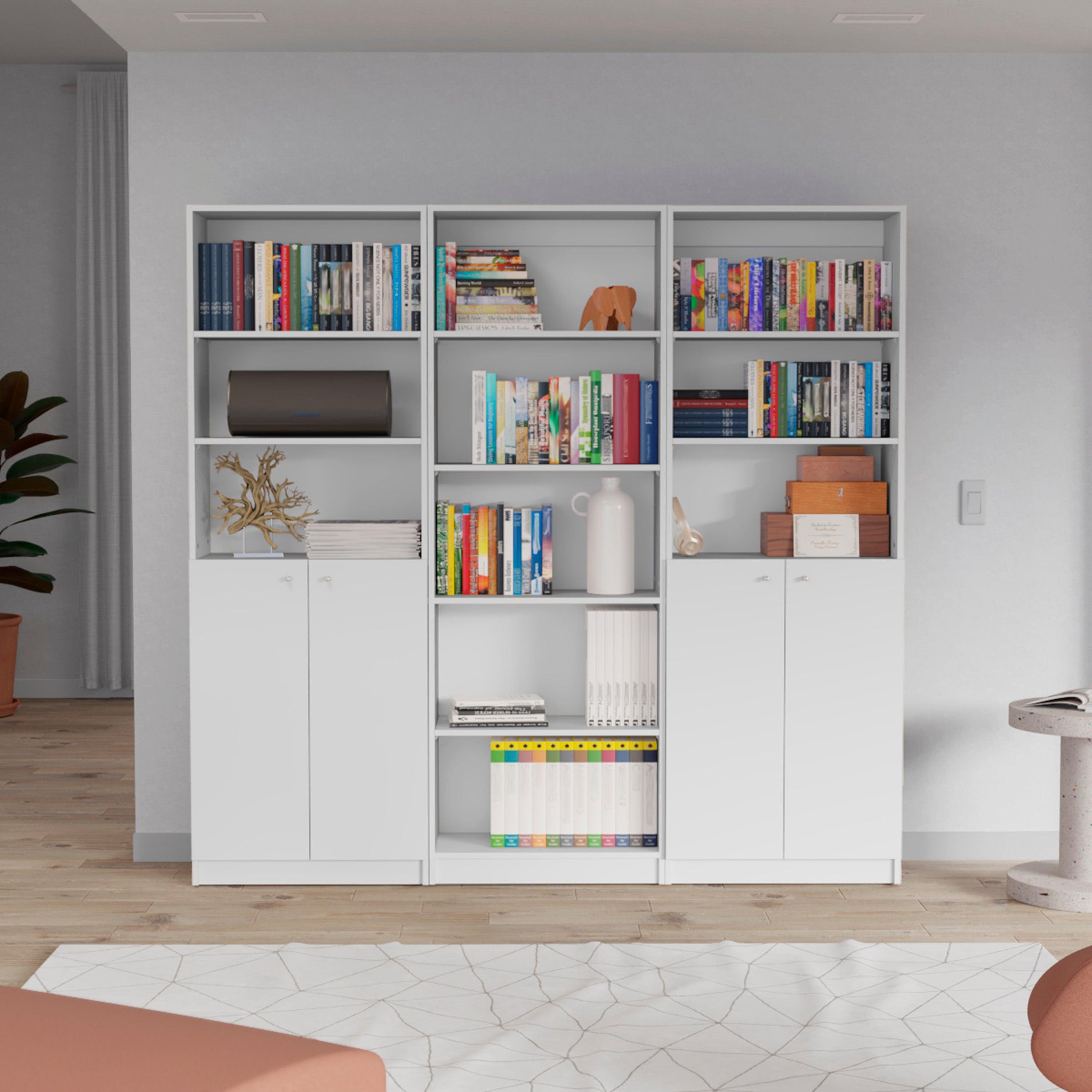COMBO DE BIBLIOTECAS HOME, BLANCO INCLUYE TRES BIBLIOTECAS