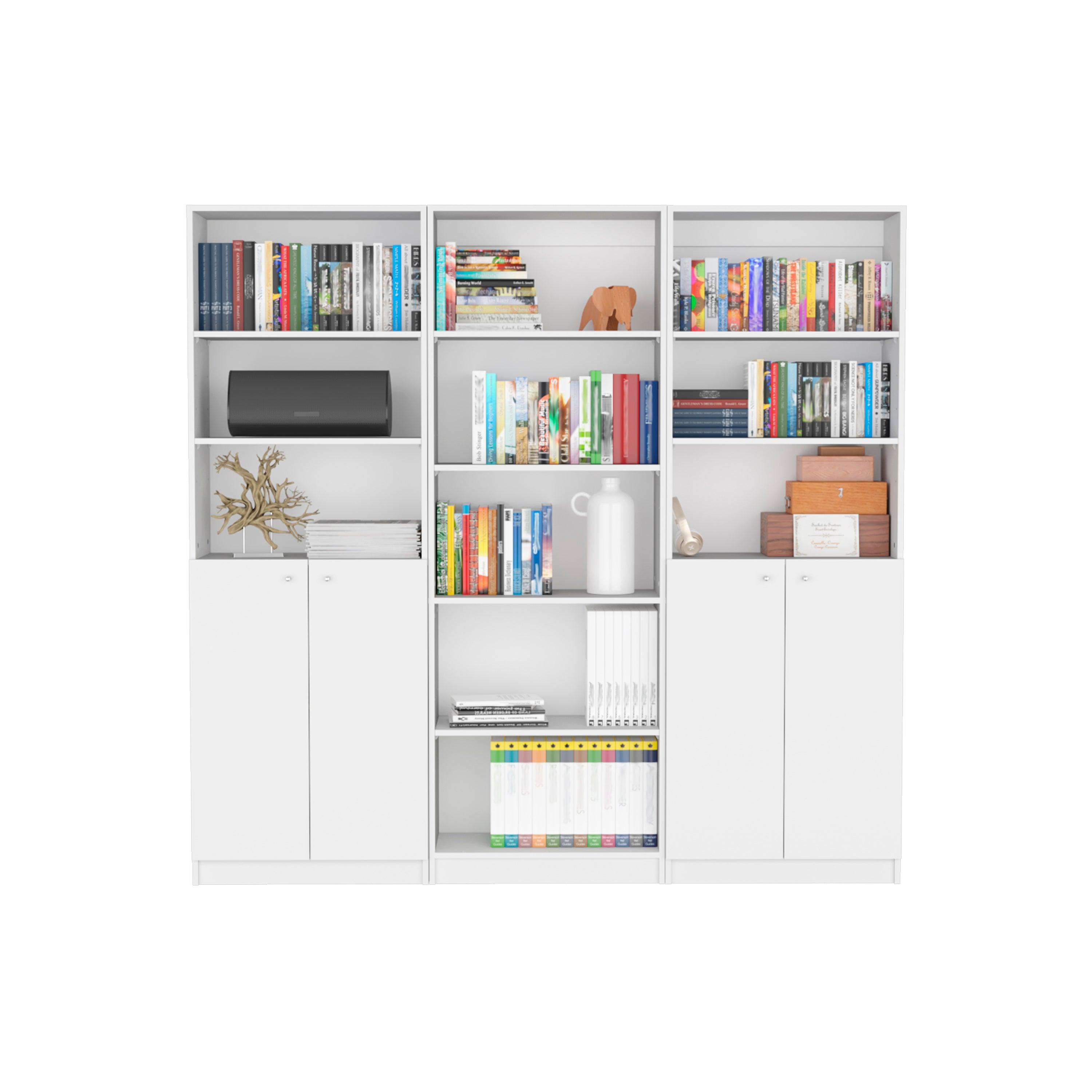 COMBO DE BIBLIOTECAS HOME, BLANCO INCLUYE TRES BIBLIOTECAS