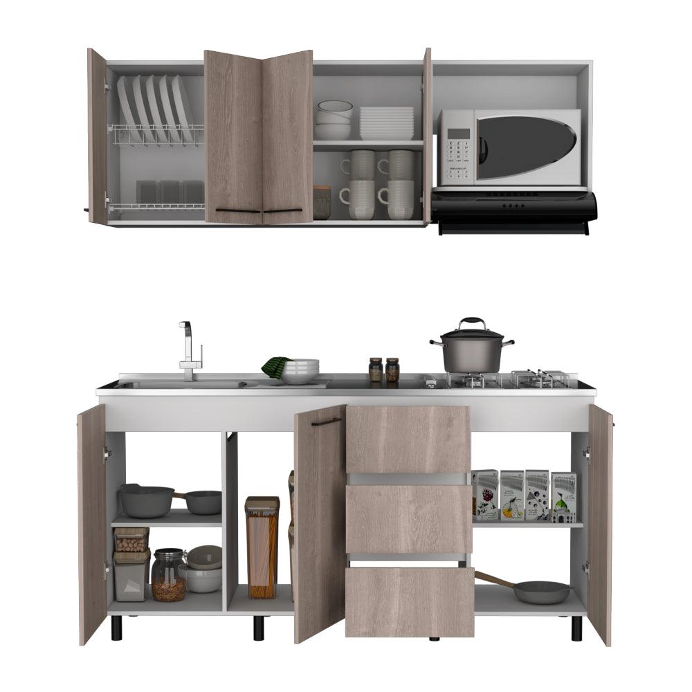 COCINA INTEGRAL ELIED, BLANCO DUQUEZA Y BARDOLINO, INCLUYE MESÓN IZQUIERDO