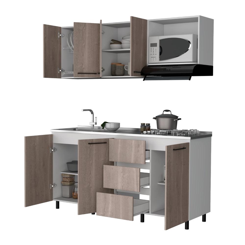 COCINA INTEGRAL ELIED, BLANCO DUQUEZA Y BARDOLINO, INCLUYE MESÓN IZQUIERDO