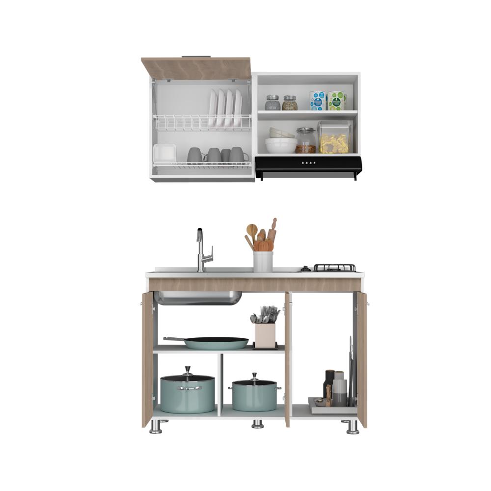 COCINA INTEGRAL ANTARES, BLANCO DUQUEZA Y BARDOLINO, INCLUYE MESÓN POZUELO IZQUIERDO