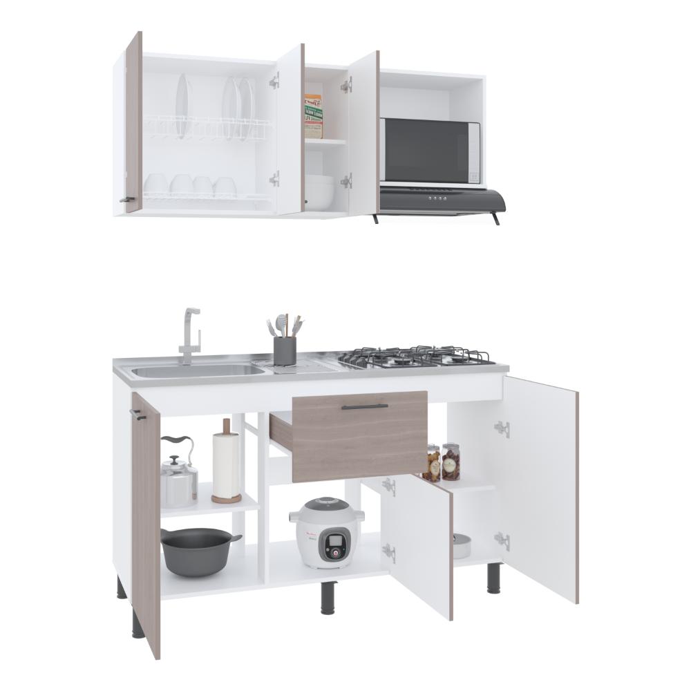 COCINA INTEGRAL PAOLO, BARDOLINO Y BLANCO, INCLUYE MESÓN POZUELO IZQUIERDO