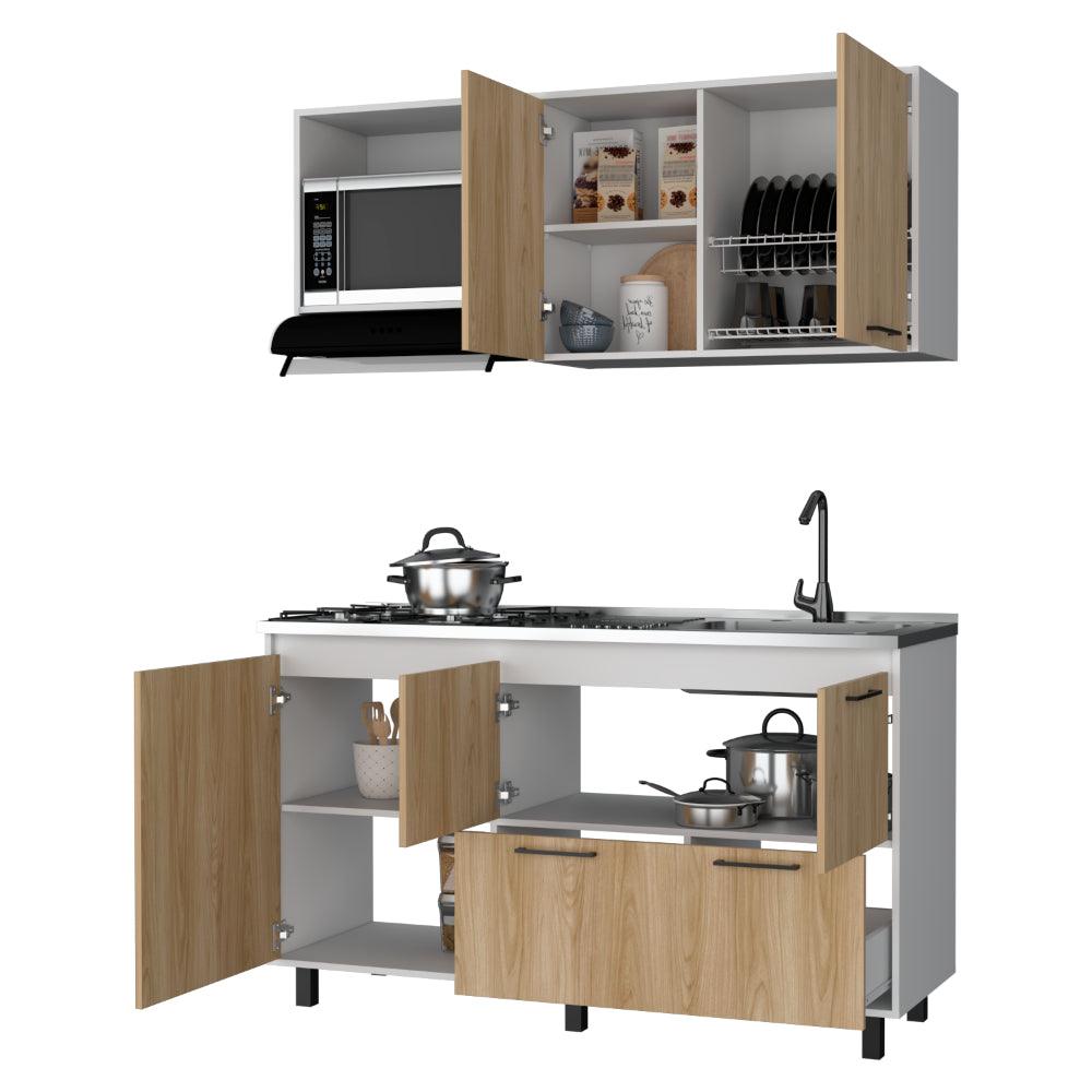 COCINA INTEGRAL  PACIFICA, BLANCO DUQUEZA Y FRESNO EUROPEO, INCLUYE MESÓN DERECHO SOCODA