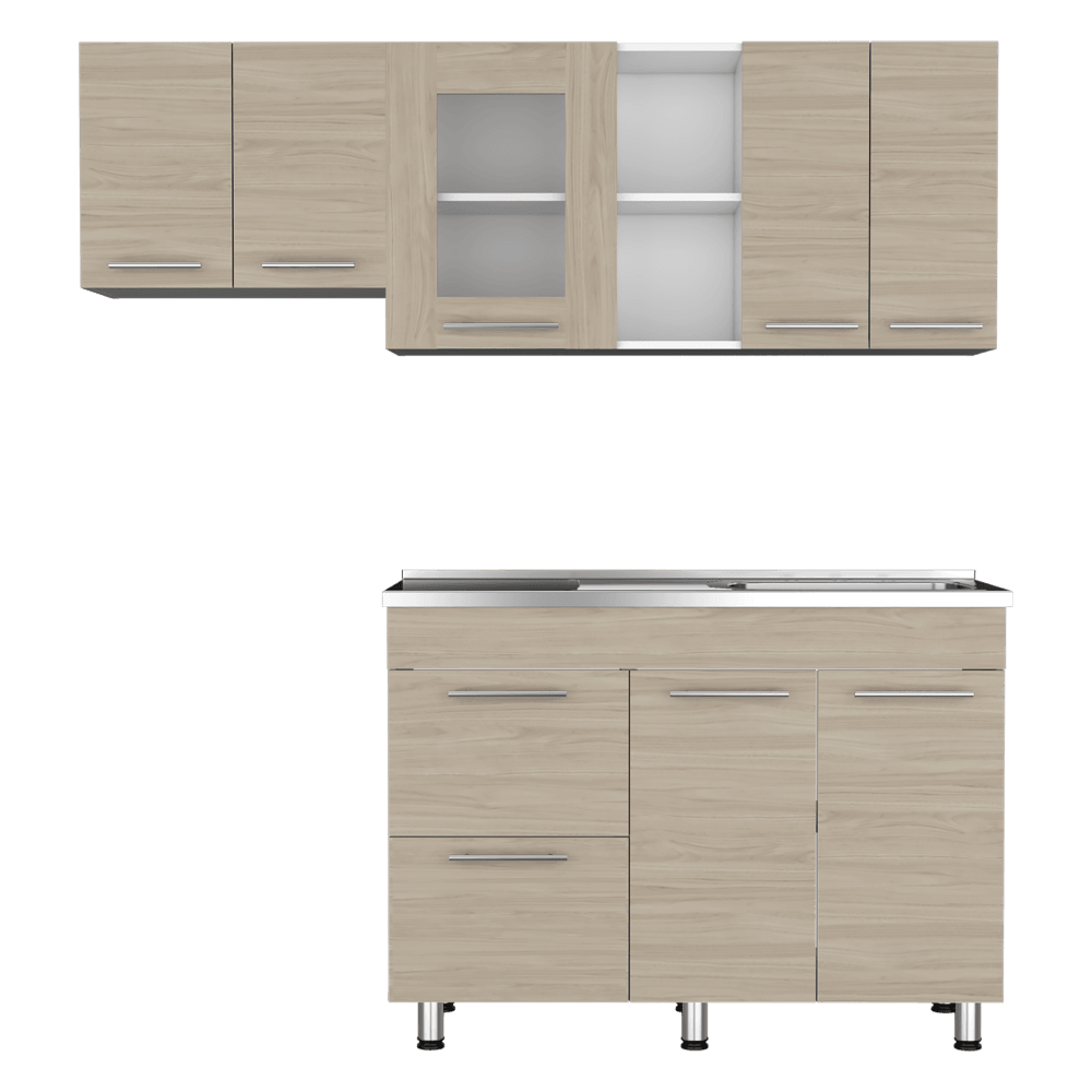 COCINA INTEGRAL LUPIN, BLANCO DUQUEZA, INCLUYE MESÓN DERECHO