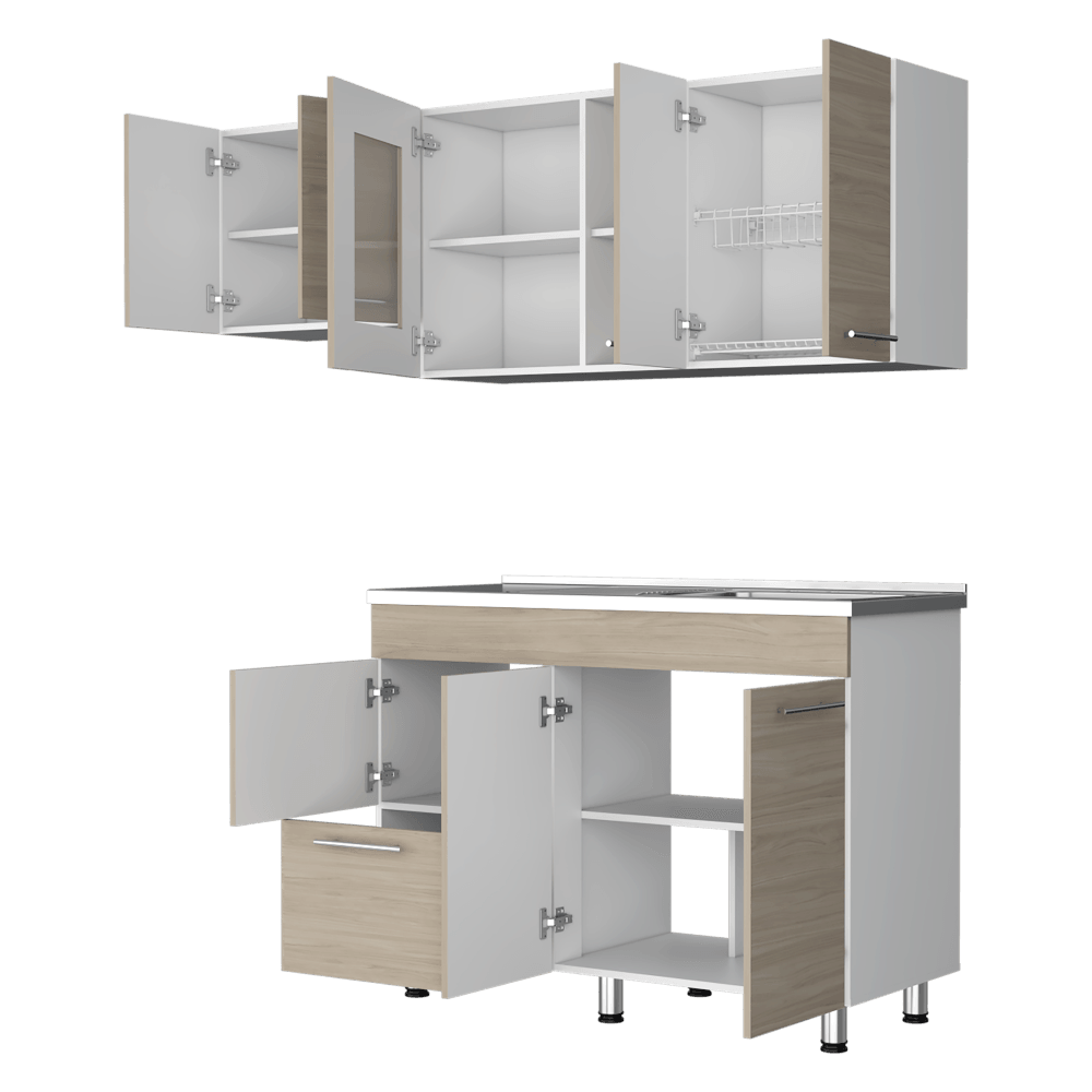 COCINA INTEGRAL LUPIN, BLANCO DUQUEZA, INCLUYE MESÓN DERECHO