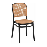 SILLA APILABLE POLIPROPILENO REFORZADO RESPALDO TEJIDO TERRAZA COMEDOR