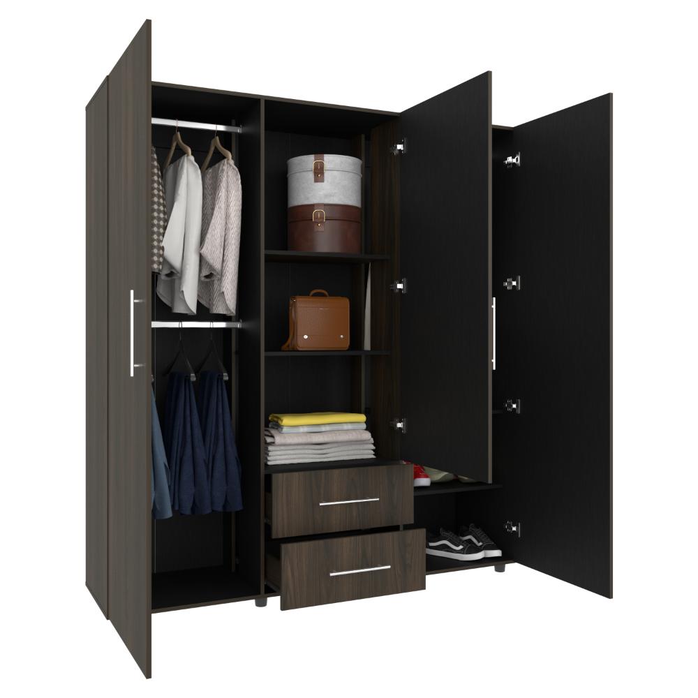 CLOSET GRAYS, NOGAL Y WENGUE, PUERTA CON ESPEJO