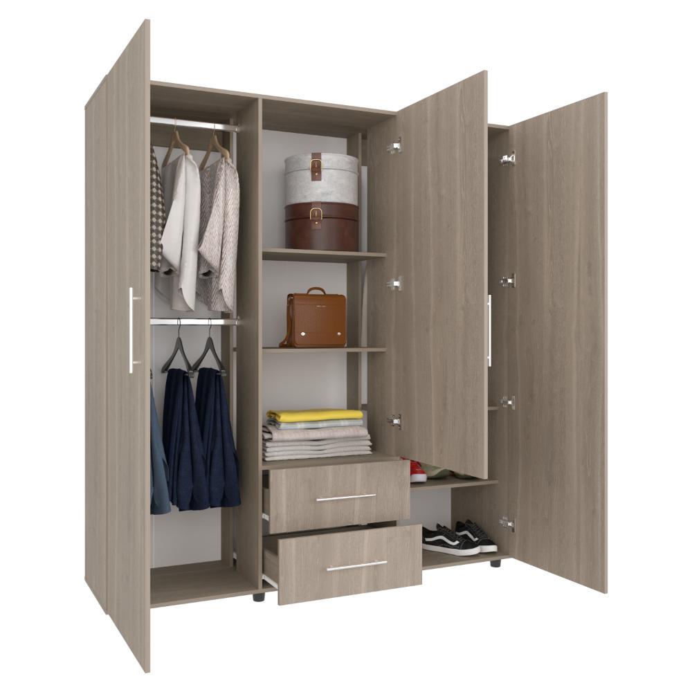 CLOSET GRAYS, BARDOLINO Y BLANCO, PUERTA CON ESPEJO