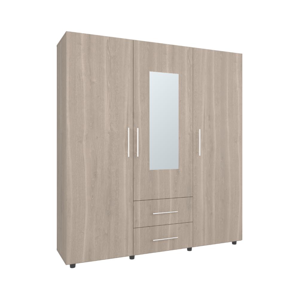 CLOSET GRAYS, BARDOLINO Y BLANCO, PUERTA CON ESPEJO