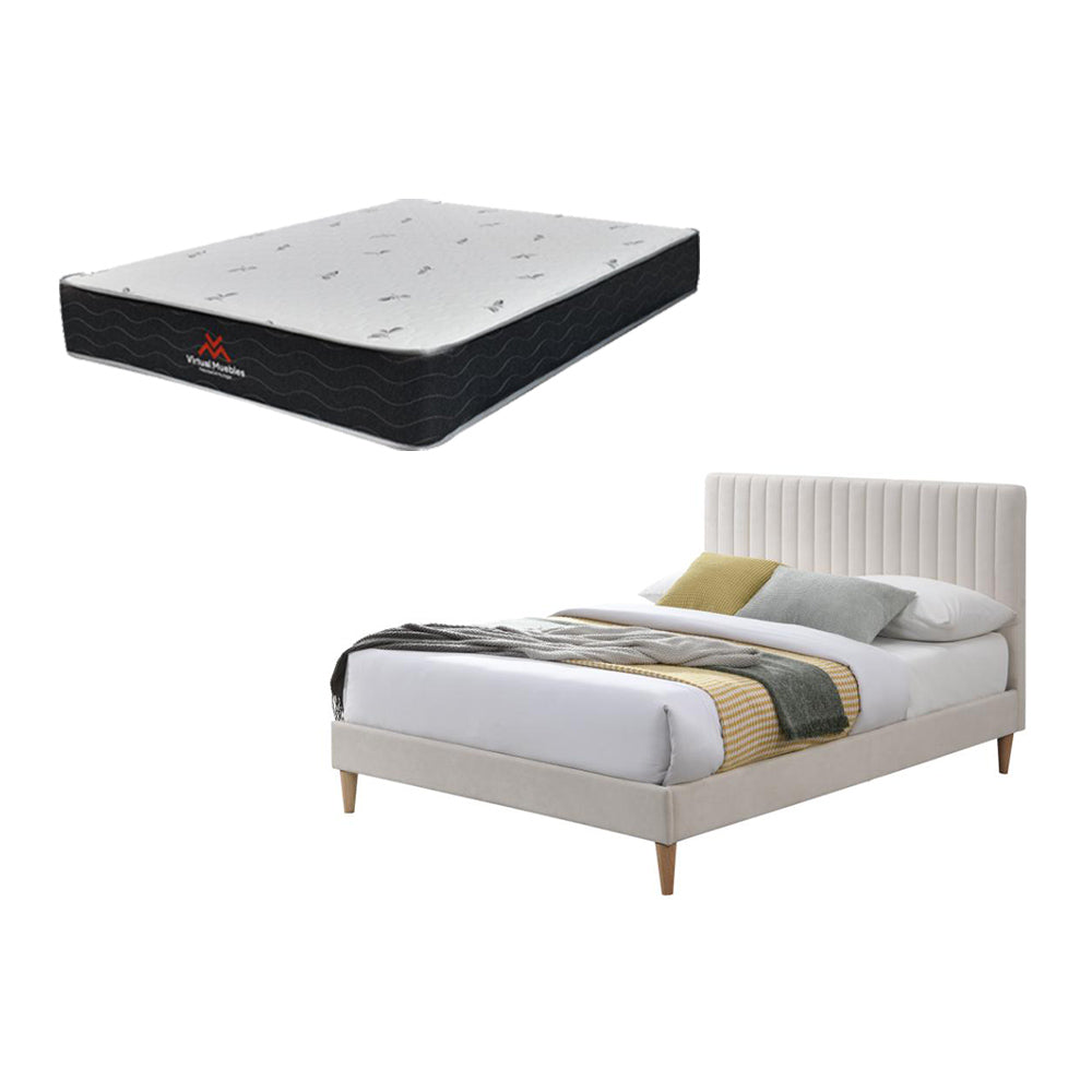COMBO PARA HABITACIÓN CASPER, INCLUYE CAMA DOBLE Y COLCHON 140X190