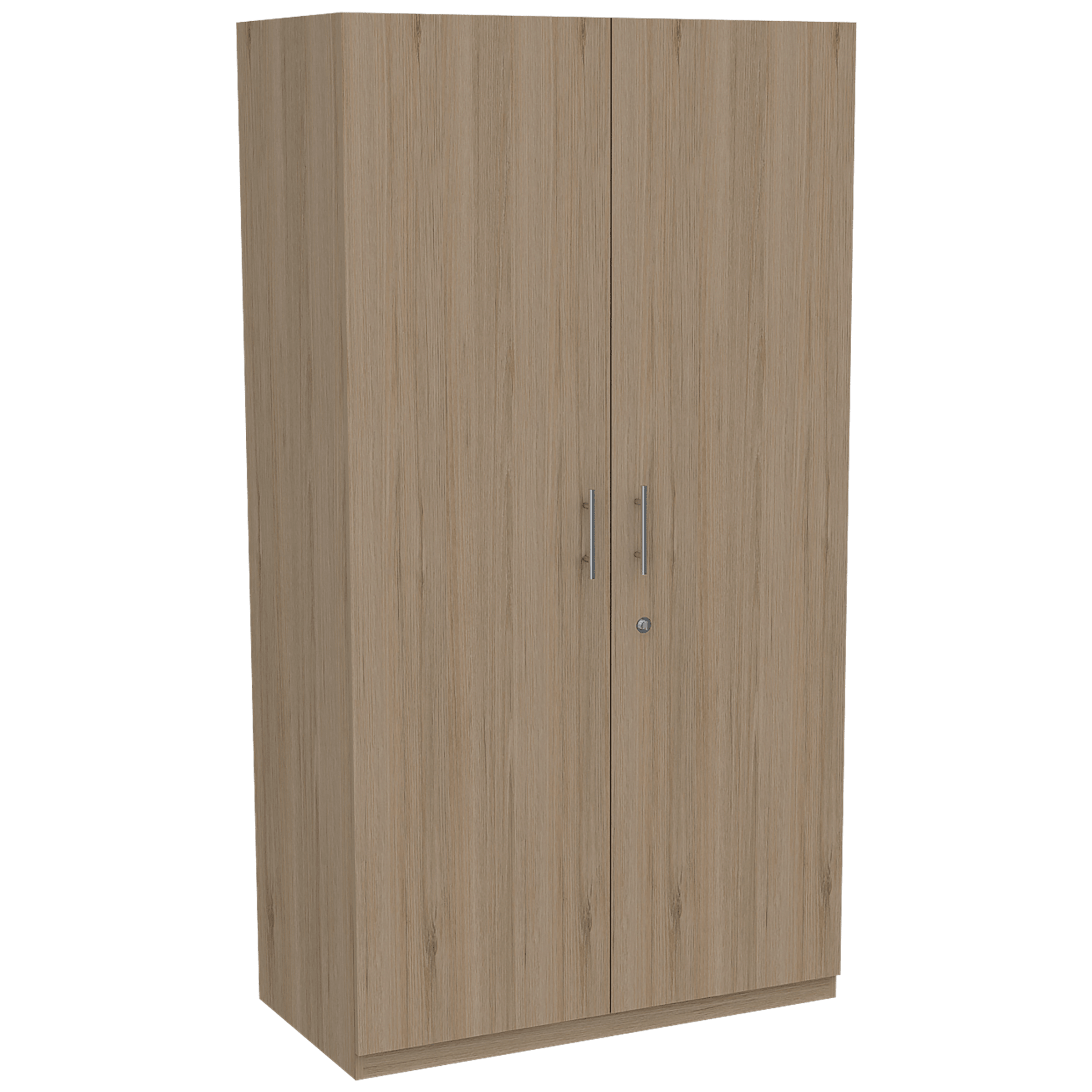 CLOSET TRADE, BEIGE Y BLANCO CON AMPLIO ESPACIO PARA ALMACENAMIENTO Y DOS TUBOS PARA COLGAR ROPA