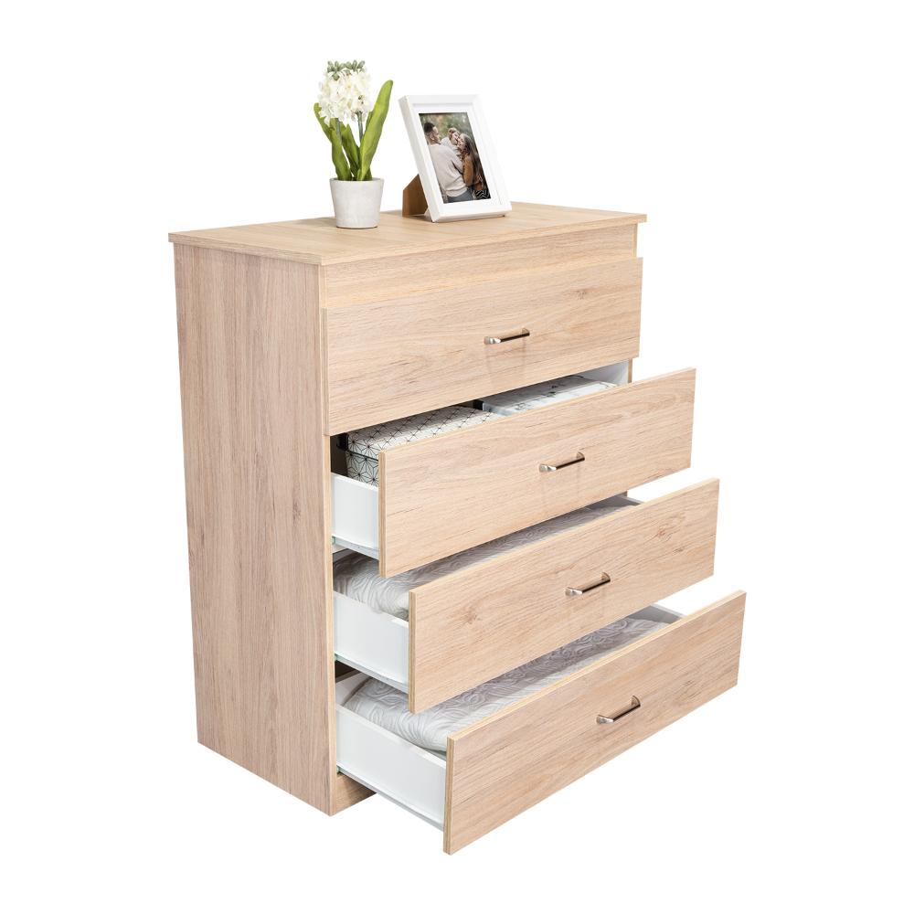 ORGANIZADOR MARINO, BEIGE Y BLANCO, CON CUATRO CAJONES ORGANIZADORES Y MANIJAS METÁLICAS