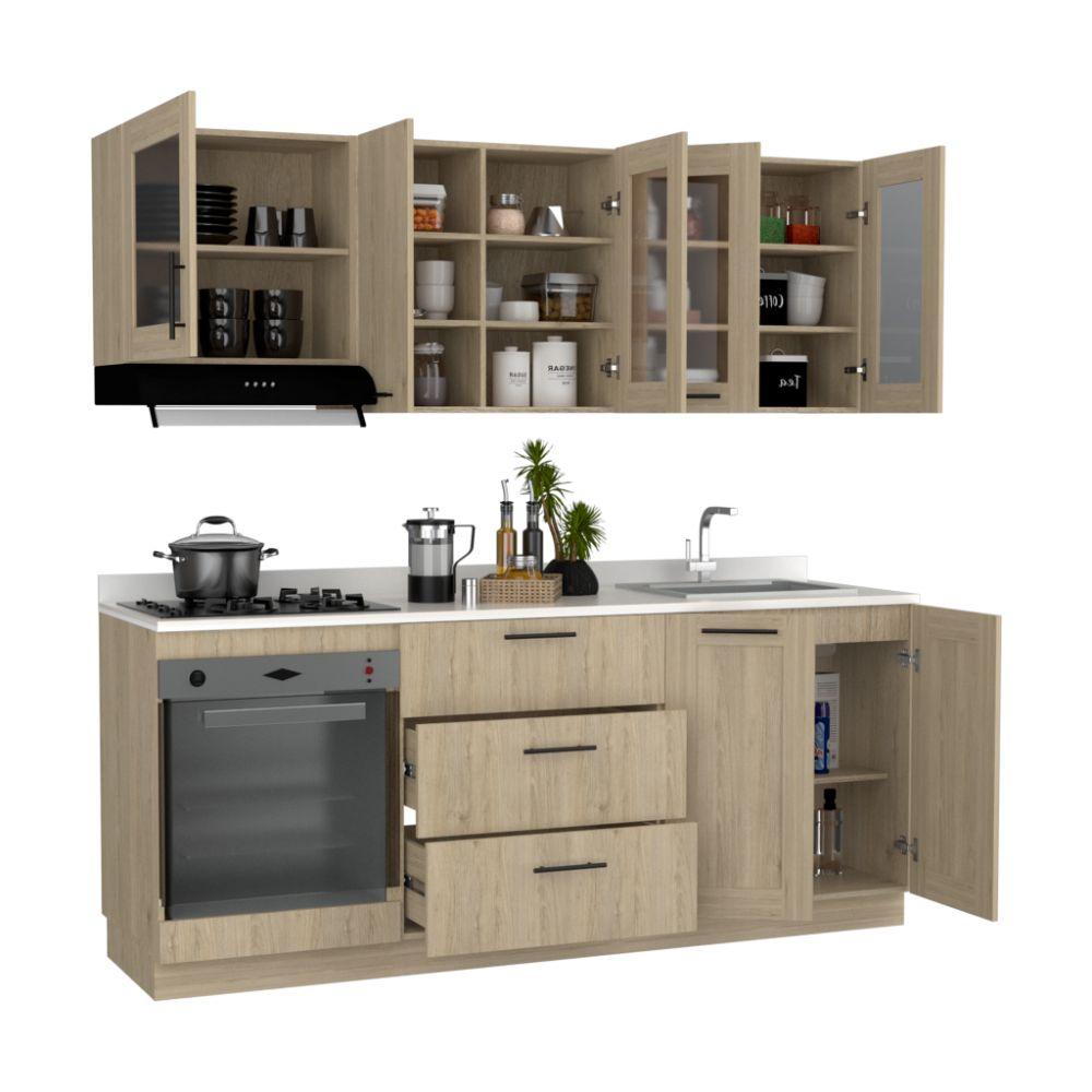 COMBO PARA COCINA FRIGGA, INCLUYE BARRA DE COCINA Y ALACENA