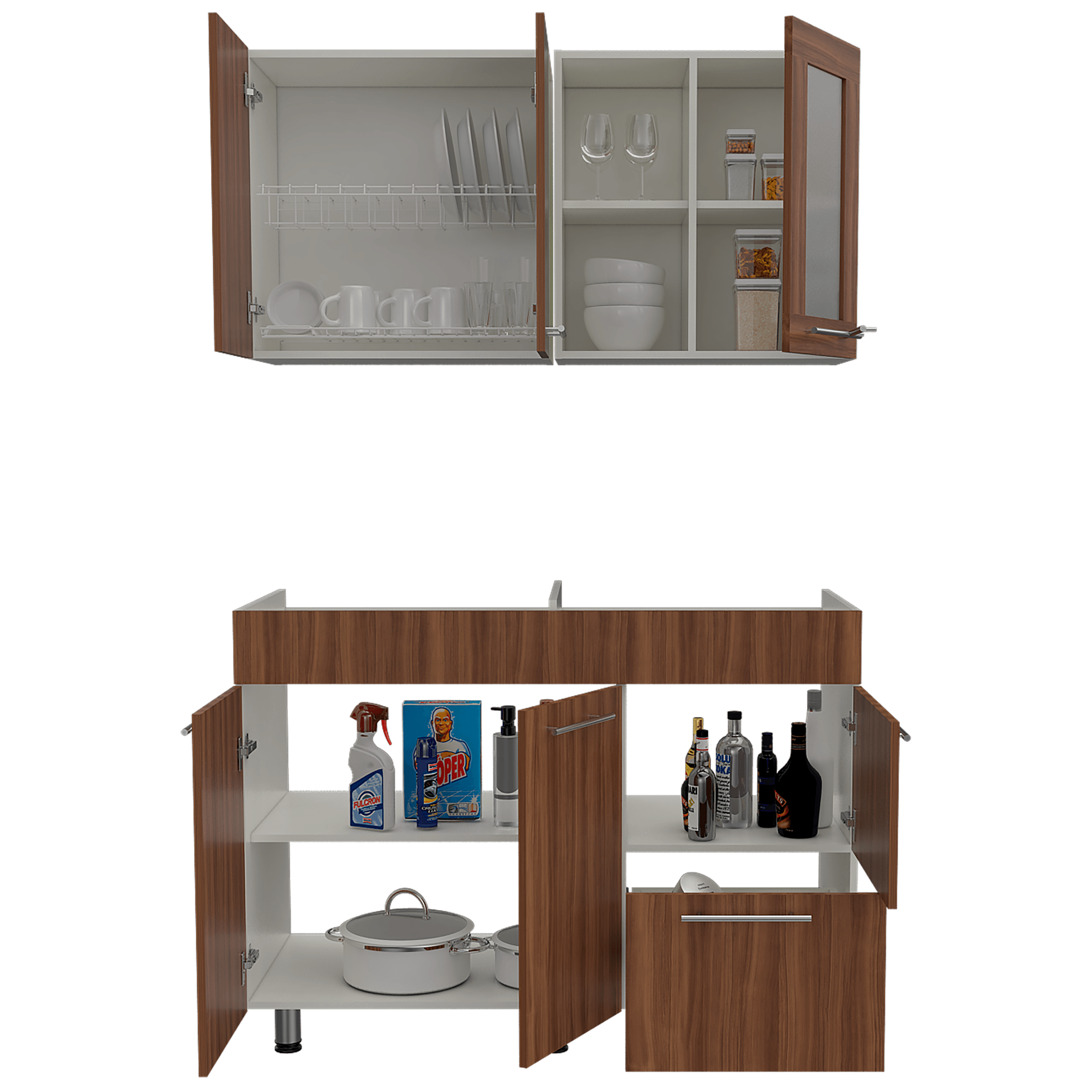 COCINA INTEGRAL WALKER, SANGRÍA Y BLANCO, INCLUYE MESÓN IZQUIERDO