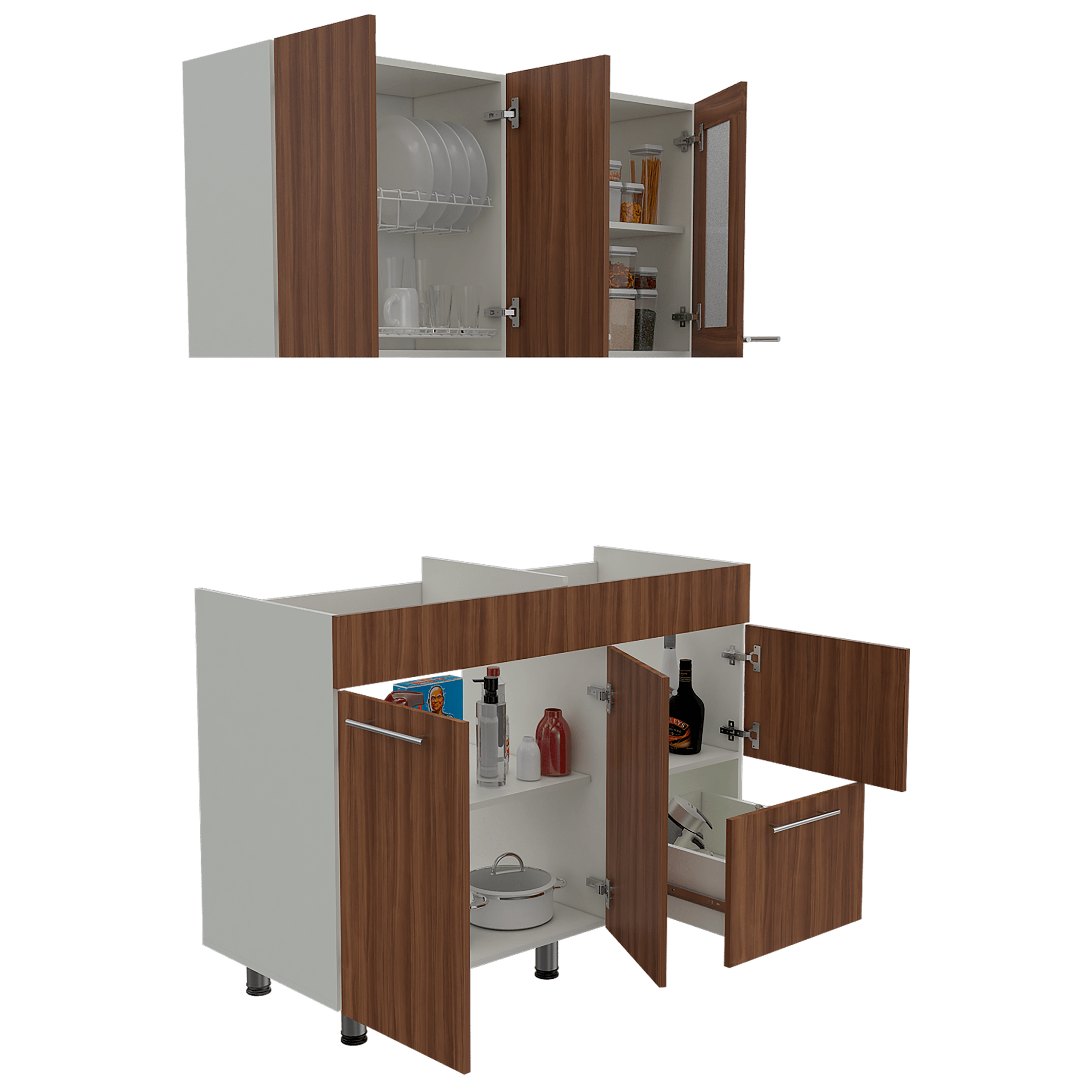 COCINA INTEGRAL WALKER, SANGRÍA Y BLANCO, INCLUYE MESÓN IZQUIERDO