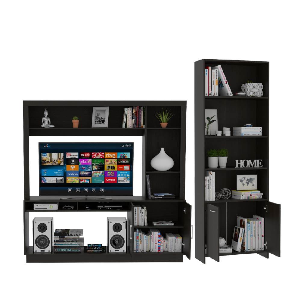 COMBO PARA SALA ROMERAL, INCLUYE MESA PARA TV Y BIBLIOTECA