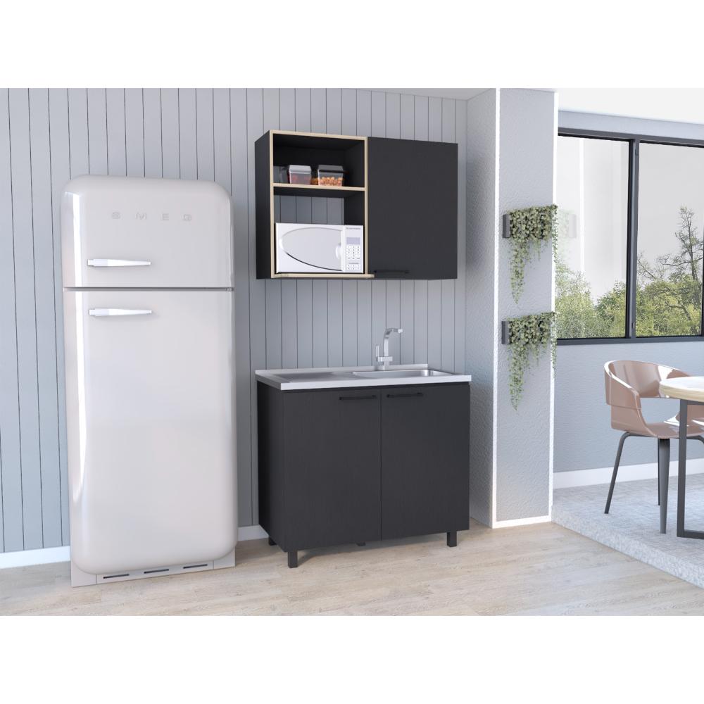 COCINA INTEGRAL CANTABRIA, WENGUE, INCLUYE MESÓN DERECHO