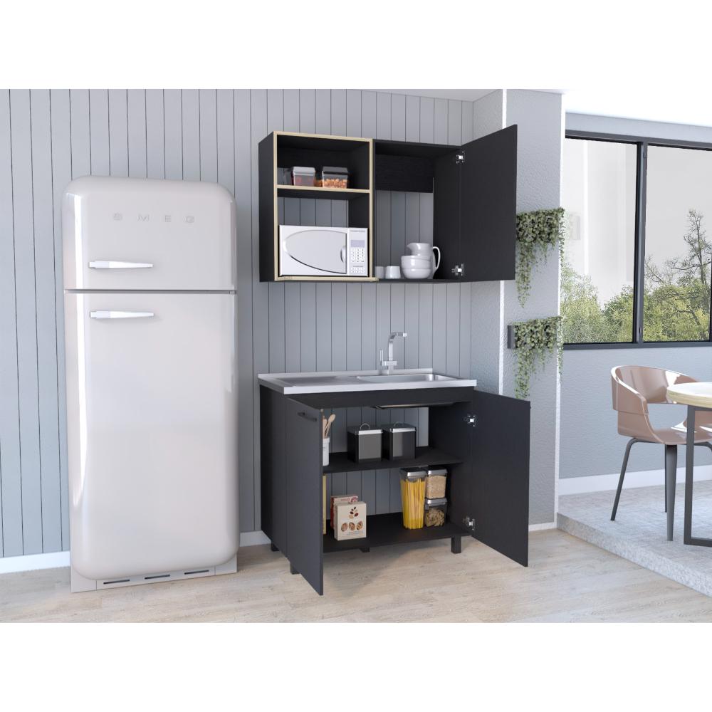 COCINA INTEGRAL CANTABRIA, WENGUE, INCLUYE MESÓN DERECHO