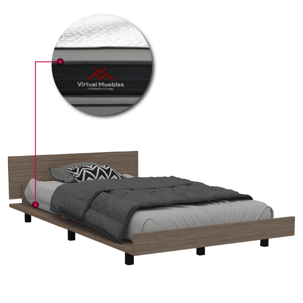 COMBO PARA HABITACIÓN ALPHA, INCLUYE CAMA SENCILLA Y COLCHÓN