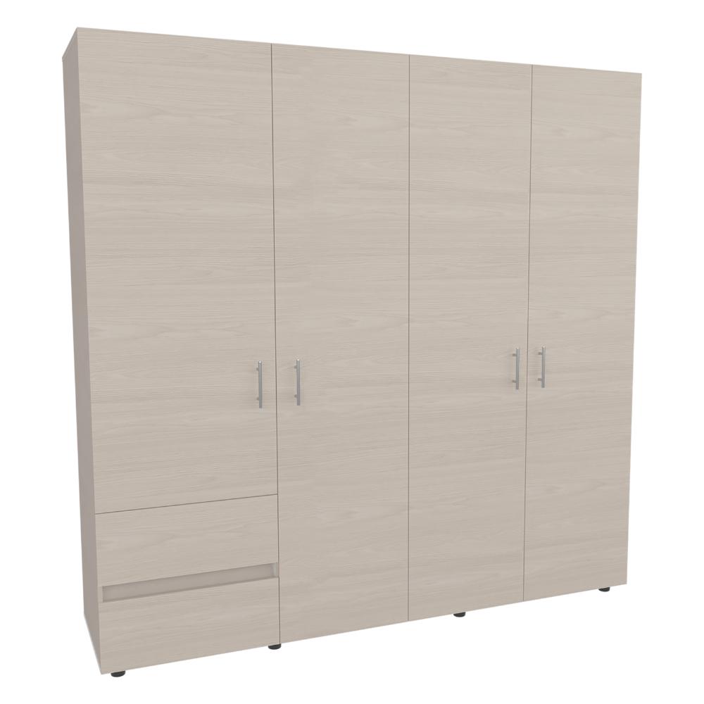 CLOSET LIGHT 200, NEVADO Y BLANCO, CON AMPLIOS ESPACIOS DE ALMACENAMIENTO
