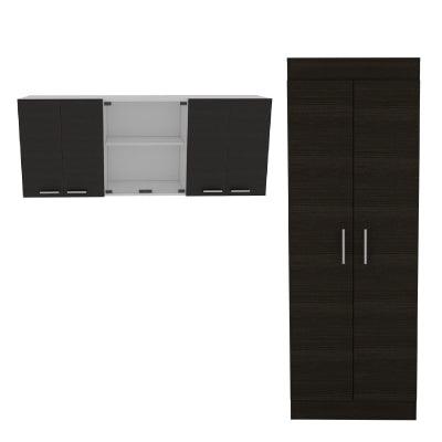 COMBO PARA COCINA ESTARLET, WENGUE, INCLUYE ALACENA Y MUEBLE SUPERIOR DE COCINA