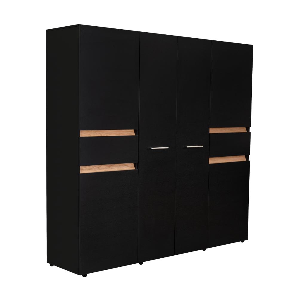 CLOSET GRANDE IMPERIAL 200X200 WENGUE Y FRESNO EUROPEO