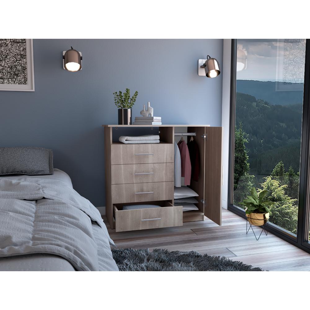 ORGANIZADOR BARLOVENTO, BARDOLINO Y BLANCO, CON CUATRO CAJONES Y UNA PUERTA